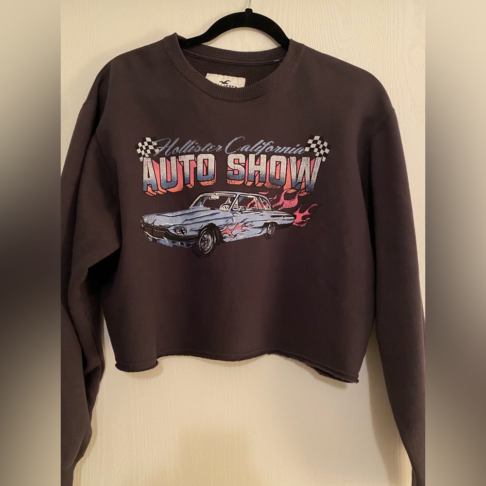 Hollister cropped crew neck/ sweater